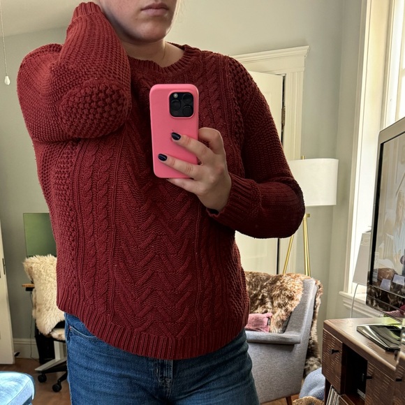 BDG Cable Knit Fisherman Sweater - Picture 5 of 5